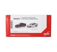 Herpa Model Kit MiniKit Renault Laguna sienna red and arctic white, 2 pieces, miniature at 1:87 scale, collector's item, model kit, plastic