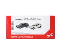 Herpa Model Kit MiniKits Porsche Cayenne Turbo, british racing green/sand white, miniature scale 1:87, collectible, model kit, plastic