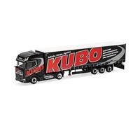 Herpa Model Truck DAF XG+ curtain-side semi-trailer "KUBO", miniature scale 1:87, collectible, Made in Germany, plastic