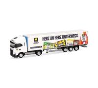 Herpa Model Truck Iveco S-Way refrigerated semi-trailer "Edeka", miniature scale 1:87, collectible, Made in Germany, plastic