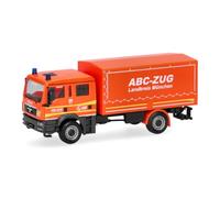 Herpa Model Truck MAN TGM MzKW multi purpose vehicle Munich, scale 1:87 | True-to-scale miniature for collectors and model enthusiasts 14+, plastic model, Made in Germany