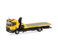 Herpa Model Truck Mercedes-Benz Atego `13 tow truck ADAC, scale 1:87 | True-to-scale miniature for collectors and model enthusiasts 14+, plastic model, Made in Germany