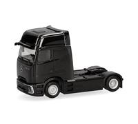 Herpa Model Truck Mercedes-Benz eActros Procabin GigaSpace tractor 2-axle, black, miniature scale 1:87, collectible, Made in Germany, plastic