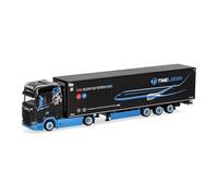 Herpa Model Truck Scania CS 20 HD refrigerated semi-trailer "timelog24", miniature scale 1:87, collectible, Made in Germany, plastic