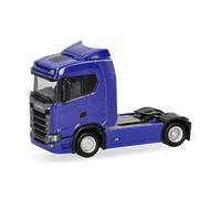 Herpa Model Truck Scania CS 20 ND tractor 2-axle, ultramarine blue, miniature scale 1:87, collectible, Made in Germany, plastic