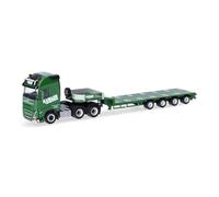 Herpa Model Truck Volvo FH GL XL 2020 low-loader semi-trailer "Kübler", miniature scale 1:87, collectible, Made in Germany, plastic