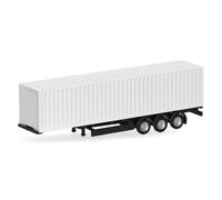 Herpa Parts Service, N scale, 3-axle 40ft container trailer, 2 pieces at 1:160 scale, miniature model, plastic