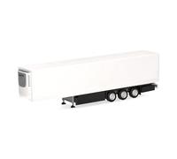 Herpa Schmitz E-Trailer Truck Model Refrigerated Box Trailer, 3 Axles, Miniature Scale 1:87, Collectible, Made in Germany, Plastic, Colour: White