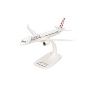 Herpa Snap-Fit aircraft model Croatia Airlines Airbus A220-300 - 9A-CAE "Zagreb", miniature scale 1:200, collectible, model with stand, plastic