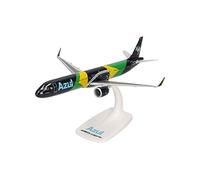 Herpa Snap-fit airplane model Azul Brazilian Airlines Airbus A321neo “Brazilian Flag livery” - PR-YJE " on scale of 1:200, plastic miniature with pedastal, model building, collectors edition