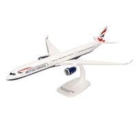 Herpa Snap-fit airplane model British Airways Airbus A350-1000 - G-XWBG on scale of 1:200, plastic miniature with pedastal, model building, collectors edition