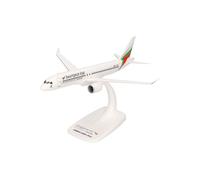 Herpa Snap-Fit airplane model Bulgaria Air Airbus A220-300, on a scale of 1:200, plastic miniature with pedestal, collectors edition