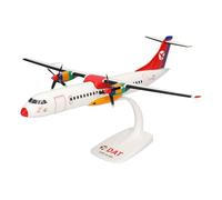 Herpa Snap-fit airplane model DAT ATR-72-200 on scale of 1:100, plastic miniature with pedastal, model building, collectors edition