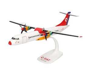 Herpa Snap-fit airplane model DAT ATR-72-200 on scale of 1:100, plastic miniature with pedastal, model building, collectors edition