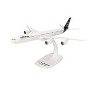 Herpa Snap-Fit airplane model Lufthansa Airbus A340-600 on scale of 1:250, plastic miniature with pedastal, model building, collectors edition