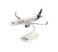 Herpa Snap-fit airplane model SAS Scandinavian Airlines Airbus A320 Neo-SE-ROX Roar Viking on scale of 1:200, plastic miniature with pedastal, model building, collectors edition