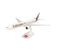 Herpa Snap-Fit Model Aircraft Emirates Boeing 777-300ER - new 2023 colors, Miniature in 1:200 Scale, Collector's Item, Model with Stand, Plastic