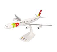 herpa Snap-Fit Model Aircraft TAP Air Portugal Airbus A340-300 - CS-TOB D. João de Castro, Miniature Scale 1:200, Collectable, Model with Base, Plastic