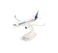 Herpa Snap-Fit Model Airplane Airbus A320 Discover Airlines, Miniature in 1:200 Scale, Collectible, Model With Stand, Plastic