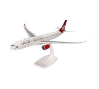 Herpa Snap-Fit Model Airplane Virgin Atlantic Airbus A330-900neo, miniature at 1:200 scale, collector's item, model with stand, plastic