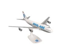 Herpa Snap-Fit Pan Am Boeing 747-100 1:250 Scale Miniature Plane Model Collector's Model with Base Plastic