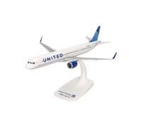 herpa Snap-Fit United Airlines Airbus A321neo 1:200 Scale Miniature Collectible Model with Base Plastic