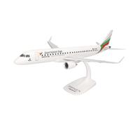 Herpa SnapFit Airplane Bulgaria Air Embraer E190 | Model airplane to assemble without glue, collectible for adults 14+, with stand, plastic, scale 1:100