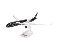 Herpa SnapFit Airplane Lufthansa Airbus A350-900 100 Jahre | Model airplane to assemble without glue, collectible for adults 14+, with stand, plastic, scale 1:200