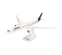 herpa 612258 - Airbus A350-900, Lufthansa Passenger Aeroplane, Wings, Model Aeroplane with Stand, Aviator, Model Making, Miniature Models, Collector's Item, Plastic, 1:200 Scale