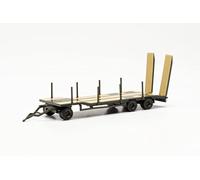 herpa truck model accessories, Goldhofer TU3 Low-bed trailer, 1 pc., true to its original scale of 1:87, plastic car model for diorama, model building, miniature model kit, made of plastic