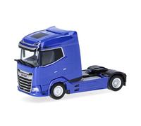 Herpa truck model DAF XG facelift rigid tractor 2axles, blue, on a scale of 1:87, plastic miniature, made in Germany, model building, collectors edition