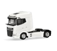 Herpa truck model DAF XG facelift rigid tractor 2axles, white, on a scale of 1:87, plastic miniature, made in Germany, model building, collectors edition
