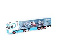 Herpa Truck Model DAF XG+ Refrigerated Box Semi-Trailer "Vebatrans" (Netherlands/Urk), miniature in 1:87 scale, collector's item, Made in Germany, plastic