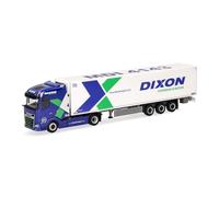 Herpa Truck Model DAF XG refrigerated semi-trailer truck "Dixon", miniature at 1:87 scale, collector's item, made in Germany, plastic