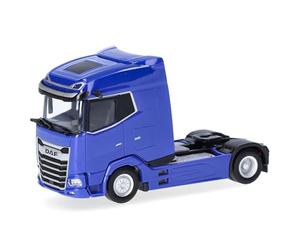 Herpa Truck Model DAF XG Tractor 2-Axle, Ultramarine Blue, Miniature in 1:87 Scale, Collectible, Made in Germany, Plastic