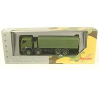 herpa truck model Iveco Trakker 8x8 protected platform truck, true to its original scale of 1:87, for diorama, model building, collector's item, decoration, Made in Germany, plastic
