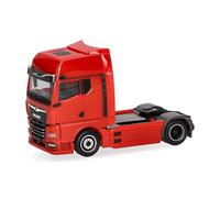 Herpa truck model MAN eTGX GX rigid tractor 2axles, on a scale of 1:87, plastic miniature, made in Germany, model building, collectors edition, red