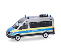 Herpa Truck model MAN TGE bus high roof "Mobile Police Baden-Württemberg", miniature scale 1:87, collectible, Made in Germany, plastic
