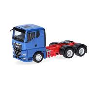 Herpa truck model MAN TGX GN rigid tractor 3axles, blue, on a scale of 1:87, plastic miniature, made in Germany, model building, collectors edition