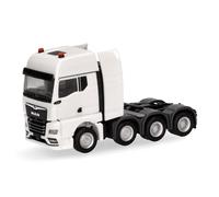 herpa Truck Model Man TGX GX Heavy Duty Tractor 4-Axle (Air Sprung, 8x4), White, Miniature in Scale 1:87, Collectable, Made in Germany, Plastic