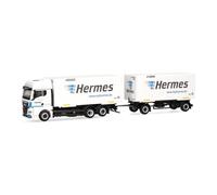 Herpa Truck Model MAN TGX GX Swap Body Trailer "Hermes", miniature in 1:87 scale, collector's item, Made in Germany, plastic