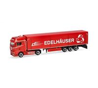 Herpa truck model MAN TGX GX walking-floor semitrailer "Edelhäuser", on a scale of 1:87, plastic miniature, made in Germany, model building, collectors edition
