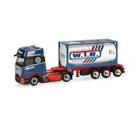 Herpa truck model Mercedes-Benz Actros L ProCabin Gigaspace 20ft tank container semitrailer "Bermes", on a scale of 1:87, plastic miniature, made in Germany, model building, collectors edition