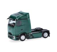 Herpa truck model Mercedes-Benz Actros L ProCabin Streamspace rigid tractor 2axles, moss green, on a scale of 1:87, plastic miniature, made in Germany, model building, collectors edition