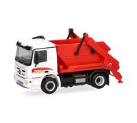 Herpa truck model Mercedes-Benz Actros M 08 skip loader AK12 "Circus Charles Knie", on a scale of 1:87, plastic miniature, made in Germany, model building, collectors edition