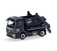 Herpa truck model Mercedes-Benz Actros S skip loader AK12 "ALBA", on a scale of 1:87, plastic miniature, made in Germany, model building, collectors edition
