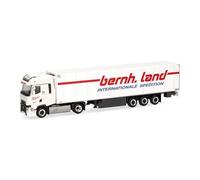 Herpa Truck Model Renault T Facelift Refrigerated Box Semi-Trailer "Bernhard Land" (Lower Saxony/Eystrup), miniature in 1:87 scale, collector's item, Made in Germany, plastic