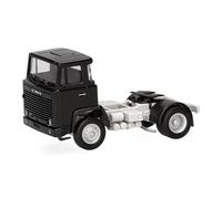 Herpa truck model Scania 111 rigid tractor 2axles, on a scale of 1:87, plastic miniature, made in Germany, model building, collectors edition, black