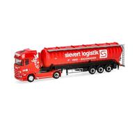 Herpa Truck model Scania CS 20 HD suction silo semitrailer "Sievert Logistik", miniature scale 1:87, collectible, Made in Germany, plastic