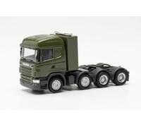Herpa truck model Scania R09 Highline heavy-duty tractor unit 4-axle "Bundeswehr", on a scale of 1:87, plastic miniature, made in Germany, model building, collectors edition